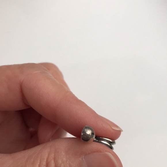 Pandora Genesis 925 Silver 14K Gold Rhodolite Dangle Charm Retired - Picture 13 of 15